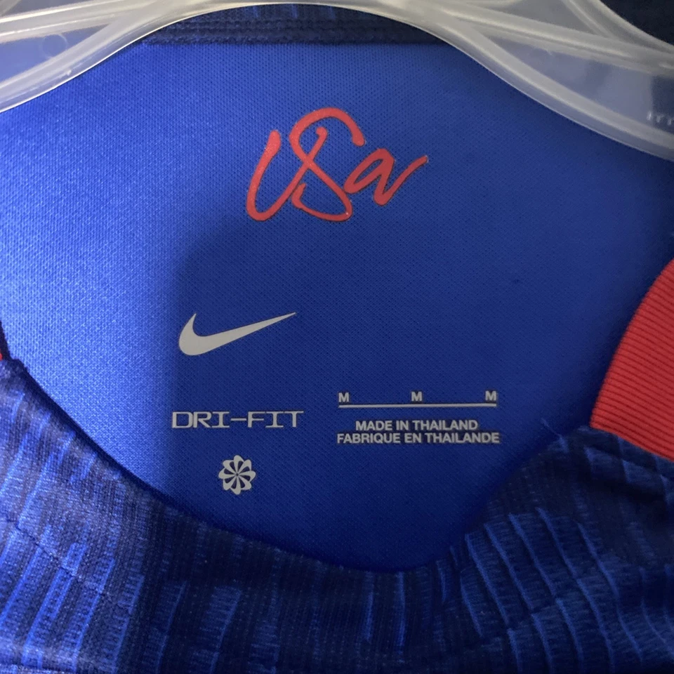 Camiseta Nike USWNT Fútbol 2023 Azul Visitante Hombre Mediana Foto 2 de 2