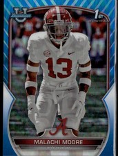 2022 Bowman University Malachi Moore 1st Blue /199 Alabama Crimson Tide #74