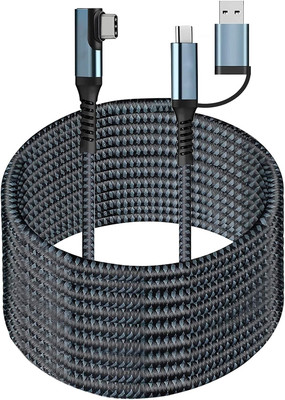 VR Link Cable for Oculus Quest 20FT 2 USB C to A+C High Speed Charging Cord