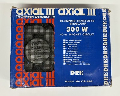 NEW OLD STOCK Axial iii Tri-Component Speaker System MINDBLOWER 300W DRE CS-693