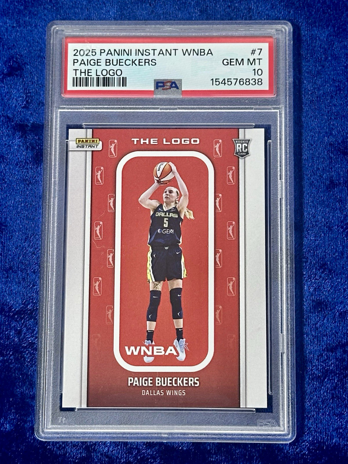 Paige Bueckers Rookie PSA 10 - 2025 Panini Instant WNBA The Logo #7 ROY /1447 🏀
