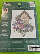 Bucilla Welcome Birdhouse 43253 Counted Cross Stitch 5" X 7" NIP w/Floss/Aida