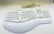 Perixx PERIBOARD-512II Ergonomic Split Keyboard USB Wired White Media Keys