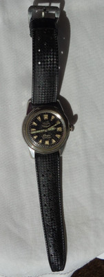 ENICAR Ultrasonic Sherpa Diver 600 Seapearl Swiss Automatic Watch & Tropic Band