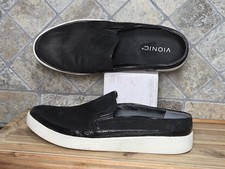Vionic Effortless Black Suede Slip On Mule Loafer Size US 9 M Shoes