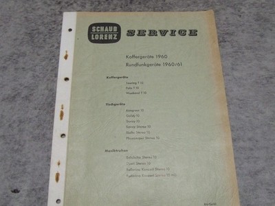 Schaub-Lorenz Rundfunkgeräte Service 1960/61  Schaltpläne 57 Seiten
