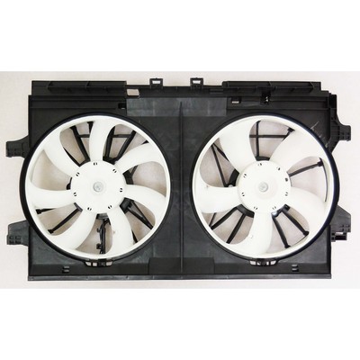 New Premium Fit Radiator And Condenser Fan Assembly With Two Fans Side By Side