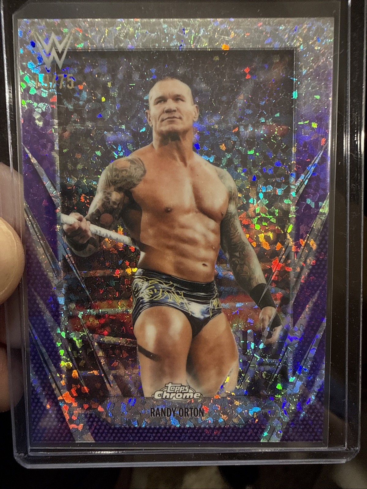 2026 WWE Topps Chrome Randy Orton Purple Mini Diamond /75