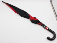 VTG 80'S ARAMIS Black  Red Gamblers Dice Promotional Umbrella - Used