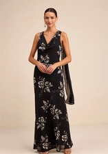 NWT lulus Sidonia Floral Cowl Sash Maxi Dress