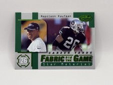 1999 Leaf Certified Napoleon Kaufman /750 #FG67 Raiders Fabric of the Game