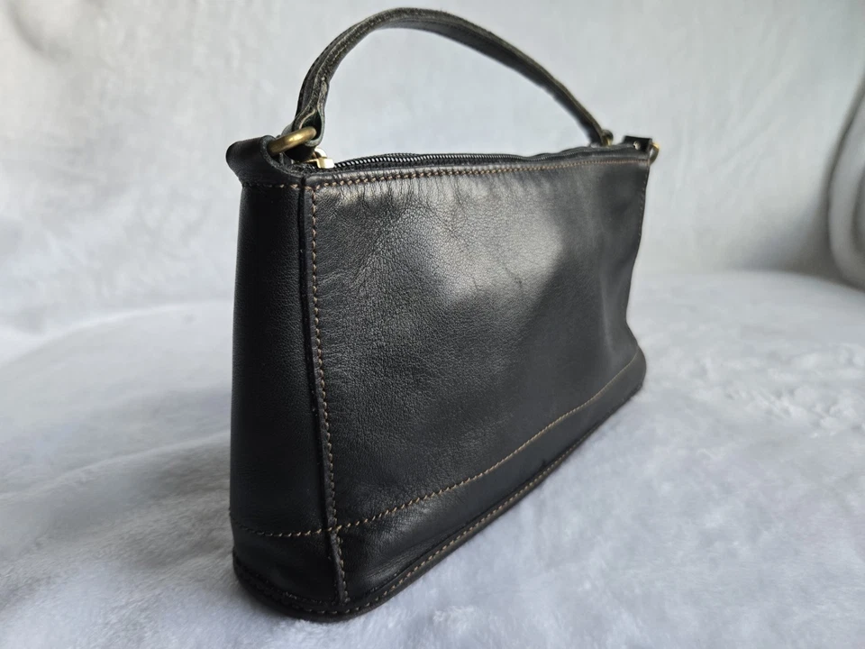 Vtg COACH (+GIFT) Black Demi Bleecker 9311 Leather Handbag Pouch - Image 3 of 4
