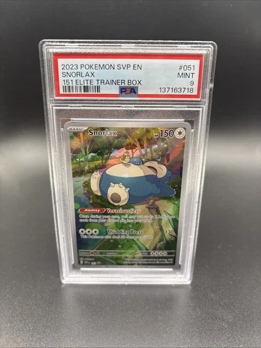 2023 POKEMON SVP EN-SV BLACK STAR PROMO 151 ELITE TRAINER BOX #051 SNORLAX PSA 9