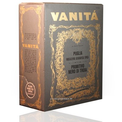 (1L=EUR6.30) Vanita BIB(3L) Primitivo /Nero di Troia Puglia IGT 3.00  Liter