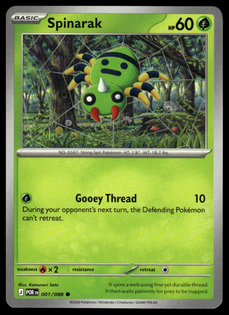 Pokemon Perfect Order 001/088 Spinarak