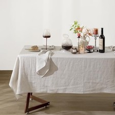 Linen Tablecloth 100 Pure Linen Table 108" x 60" Rectangular Natural Linen