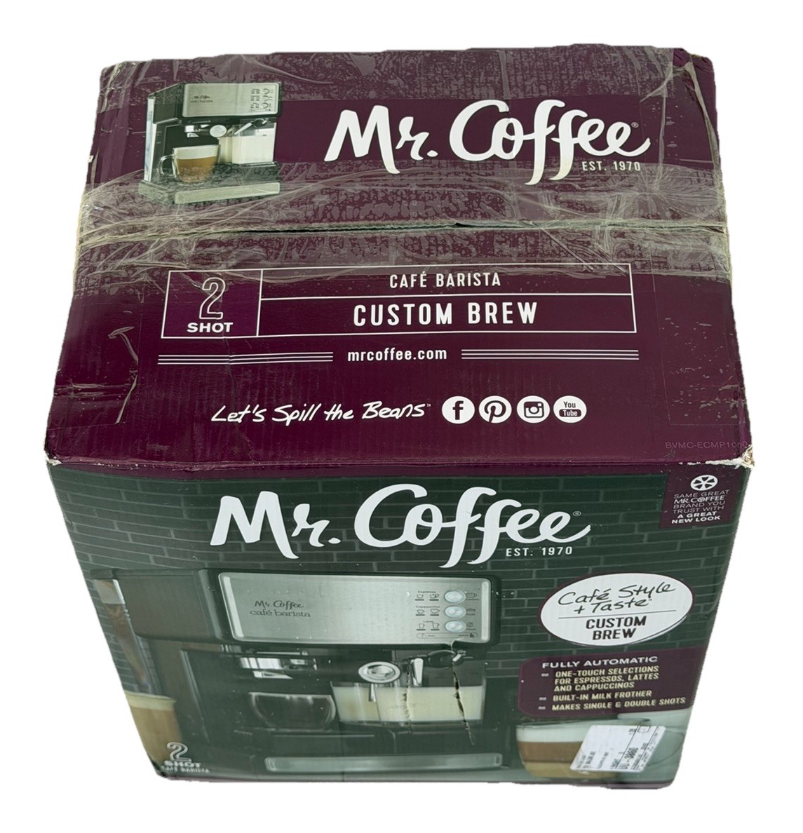 Mr. Coffee BVMC-ECMP1000-RB Caf&eacute; Barista Espresso/Cappuccino Maker Read Open Box