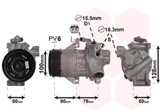 Kompressor, Klimaanlage VAN WEZEL 5300K618