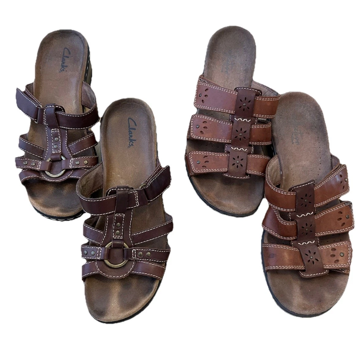 Sandali donna Clarks collezione tg 9 Leisa primavera comodi pelle slide lotto 2