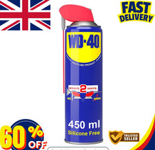 WD-40 Multi-Use Smart Straw 450ml Spray Aerosol Can Clean Rust Lubricant blue Uk