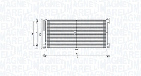 Magneti Marelli Kondensator, Klimaanlage U.A. FüR Fiat, Opel, Renault-image