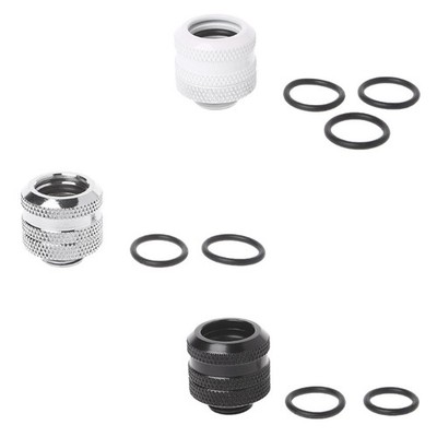 Compression Fitting for Hard Tubing,Straight Joint 10/14mm (G1/4 '')Black