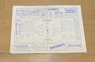 1953 Wimbledon V Romford