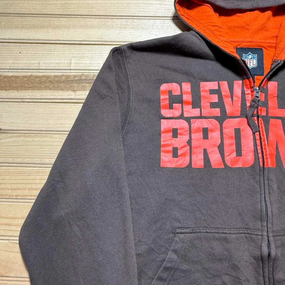 Cleveland Browns Sudadera con Capucha Cremallera Completa NFL Cremallera Completa Fútbol Chaqueta con Capucha - Talla XL Foto 3 de 4