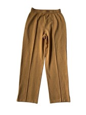 St. John Collection Marie Gray Gold Knit Pull On Pants Womens Size 8 Luxe