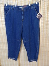 Ava  Viv Size 22 High-Rise Curvy Hip  Thigh Blue Denim Trousers