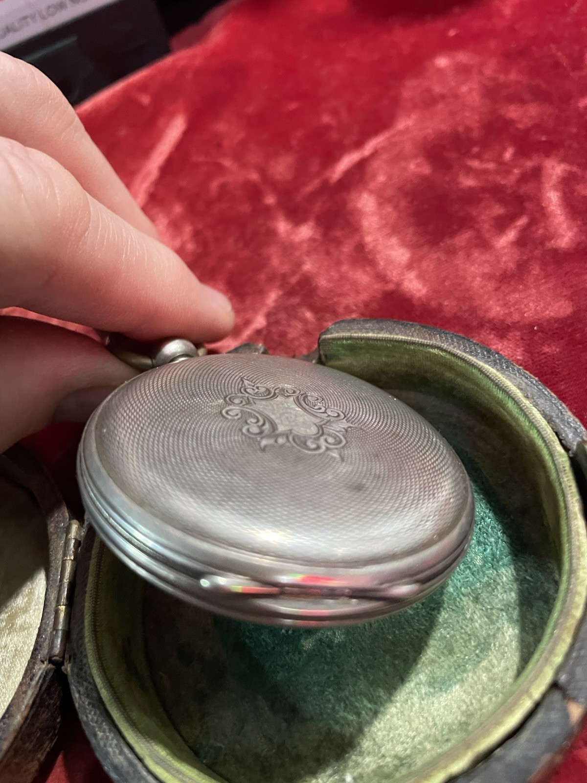 Vintage  LARGE  SILVER Jump SECOND DUPLEX POCKET … - image 7