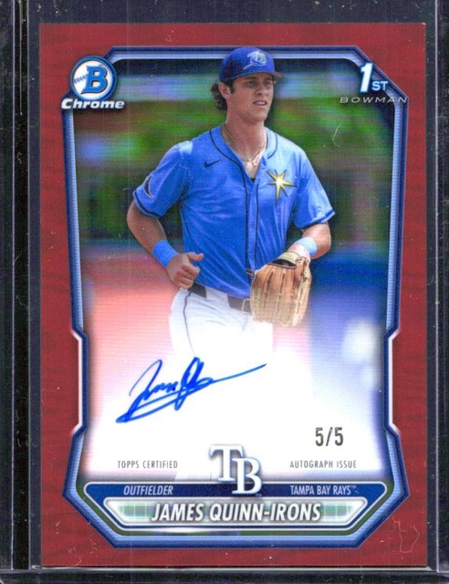 2026 Bowman 1st James Quinn-Irons Auto Red Refractor /5 Tampa Bay Rays #CPA-JQY