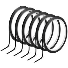 6 Rolls 1/8 Whiteboard Tape - Thin Dry Erase for Art, Charts  Black