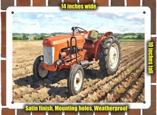 Metal Sign - 1967 BMC Mini Tractor Watercolor - 14x10