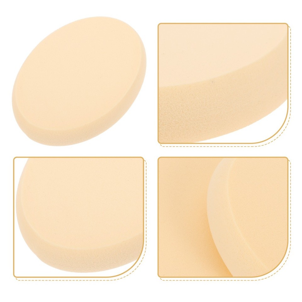 3 PCS Powder Puffer Oval Face Sponge for Makeup Cosmetics Sponges Round ...