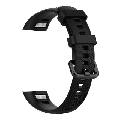 Silikon Armband Für Honor Band 5 / 4 Sport Tracker Uhrenarmband Schwarz