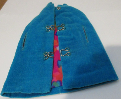 BARBIE..VINTAGE 1966 FRANCIE STYLE SETTERS BLUE  VELVET CAPE #1268