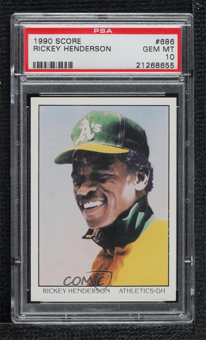 1990 Score SCORE #686 Rickey Henderson front