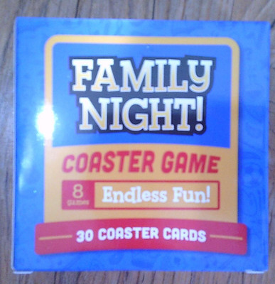 NEW FAMIL NIGHT coaster game 8 games truth dare memory blast trivia charades ++