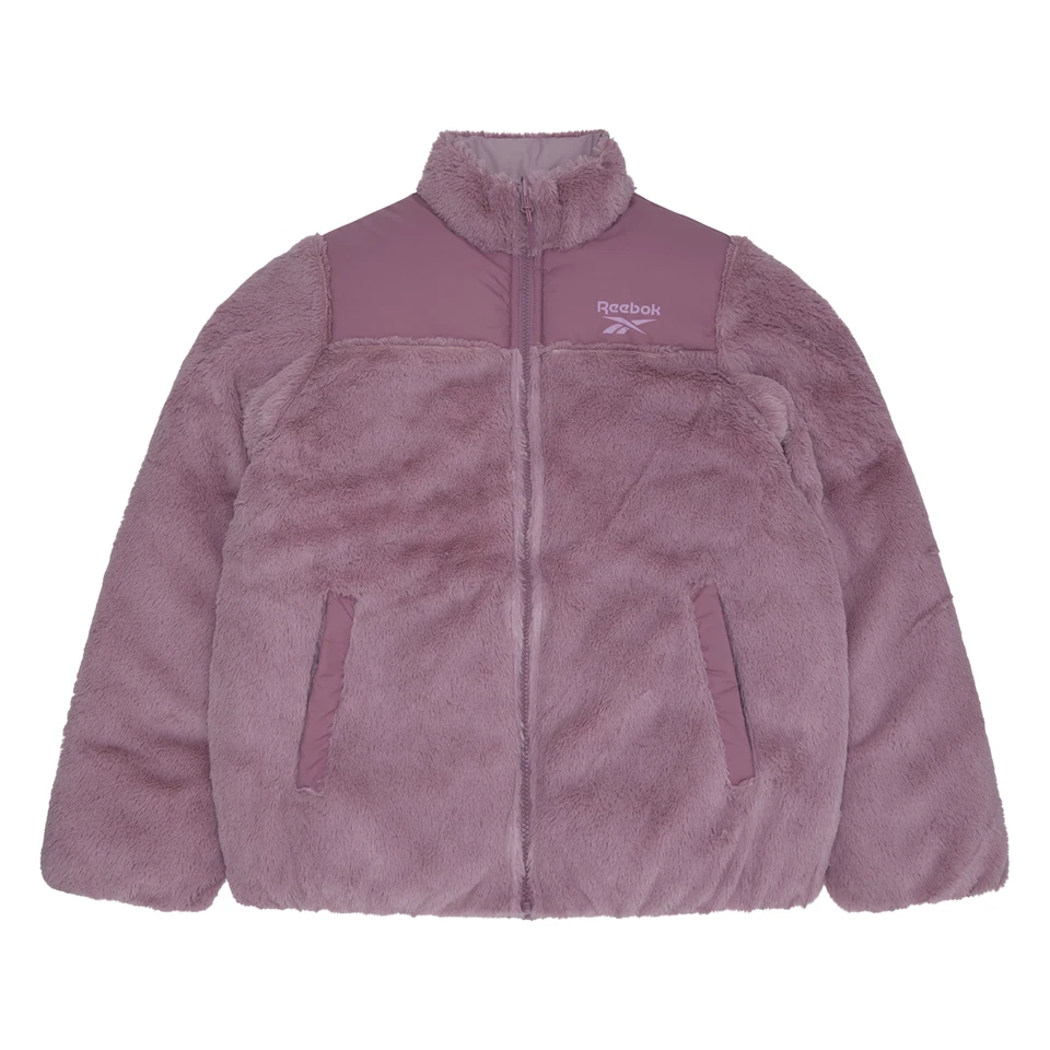 Reebok Womens Puffer Jacket Reversible Puffer Jacket Dusty Rose Pink - Image 3 of 4