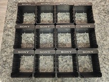 Sony 8mm Videotape Interlocking Storage Racks Video Cassette Holders Lot Of 12