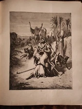 Gustave Dore "The Prodigal Son" Engraving 8x6