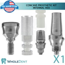 X1 Kit de prótesis de tapa de curación analógica de transferencia de pilar cóncavo dental hexagonal