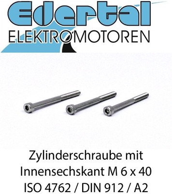 Zylinderschraube Iso 4762 Din 912 Mit Innensechskant Edelstahl M6 X 40 A2 Niro Ebay