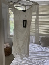 pretty little things white mesh dress size 8