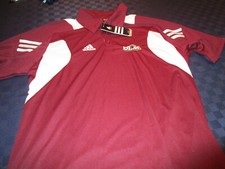 NCAA ULM UNIVERSITY LOUISIANA-MONROE WARHAWKS ADIDAS POLO SHIRT S/S MAROON SMALL