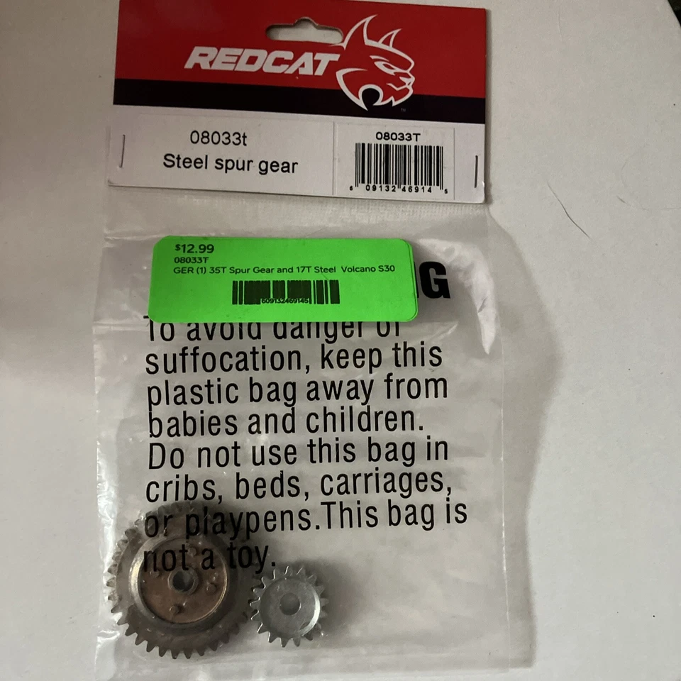 08033t Redcat 35T Spur Gear 17T Transmisión Gear Volcano S30 y BS803-012 Dog Bo Foto 2 de 4