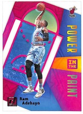 2020-21 Donruss Bam Adebayo Power In The Paint insert card Heat