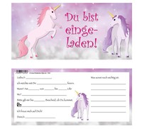 10 Einladungskarten Einhorn Einladung Geburtstag Kindergeburtstag Pferde Pony