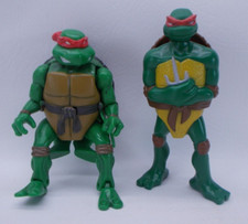 Playmates 2003 TMNT Mutatin' Raphael and 2007 Raphael Storage McD's Figure